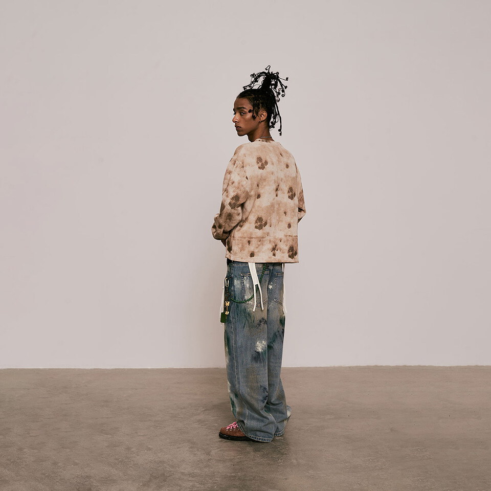 SNS0015-252 鐵鏽感刷染毛衣 Dirty Rust Sweater