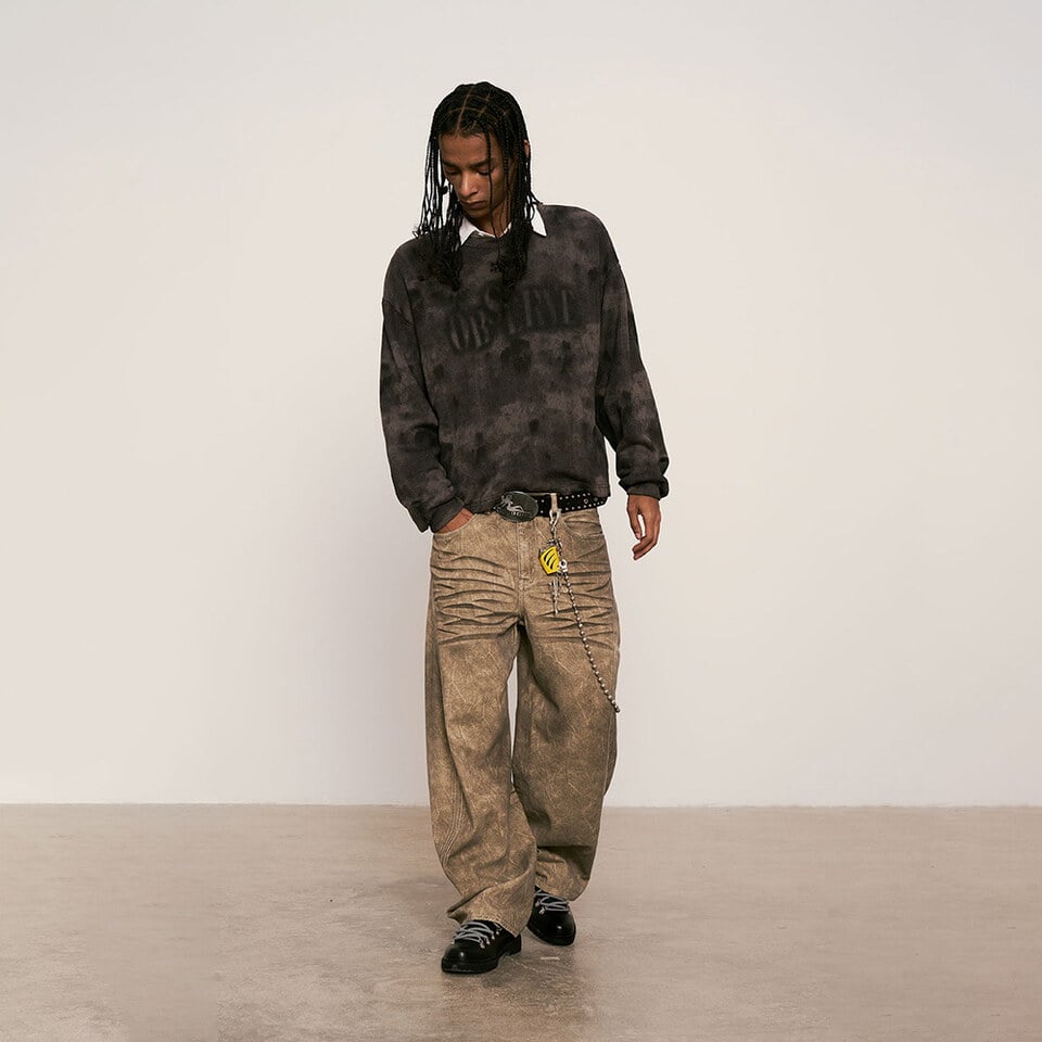 SNS0015-252 鐵鏽感刷染毛衣 Dirty Rust Sweater