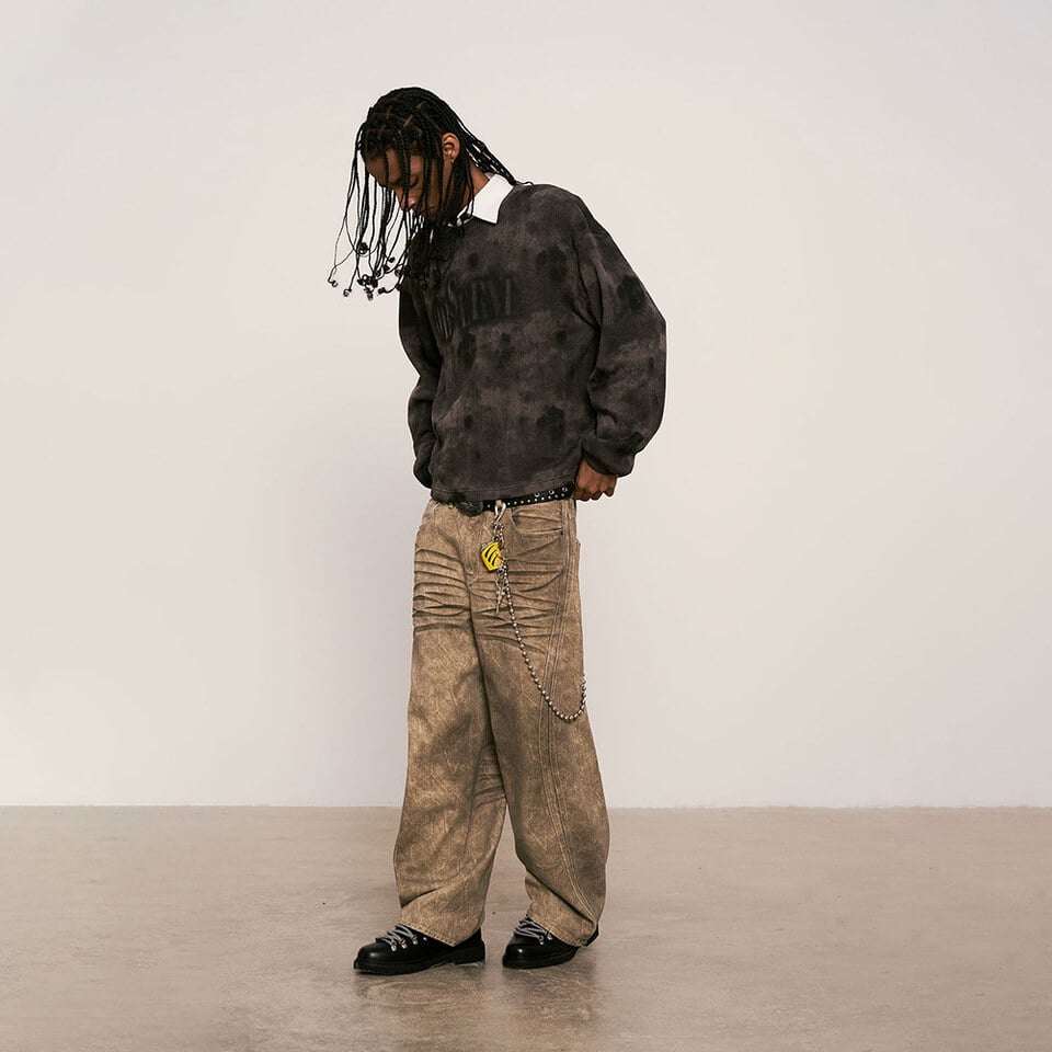 SNS0015-252 鐵鏽感刷染毛衣 Dirty Rust Sweater