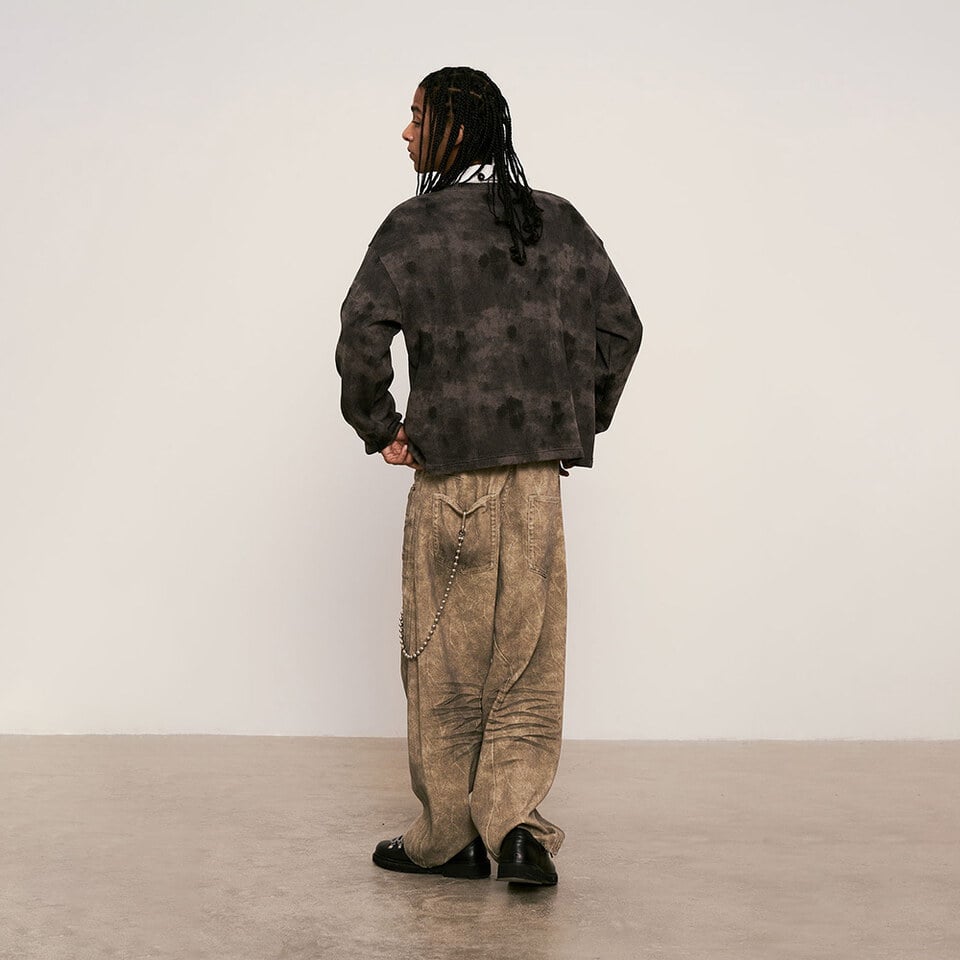 SNS0015-252 鐵鏽感刷染毛衣 Dirty Rust Sweater