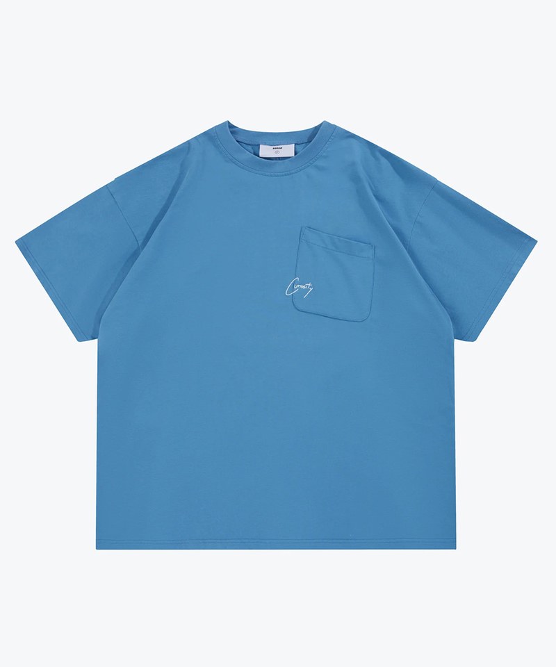 刺繡口袋上衣 Oversize Embroidery Pocket Tee