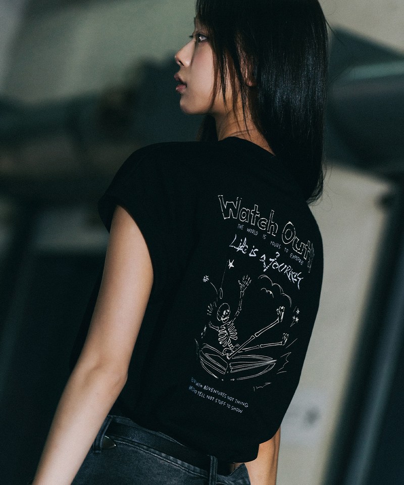 SNS0140W-251 無袖印花上衣 Break The sense Printed Top