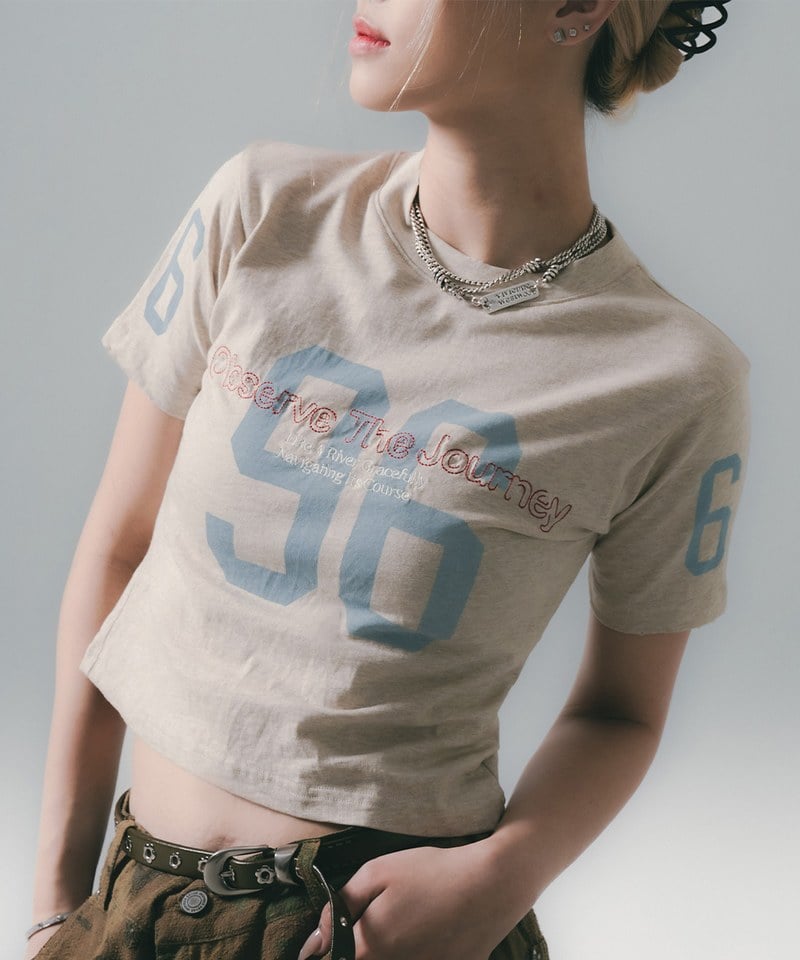 SNS0141W-251 短版印花上衣 Football Crop Tee