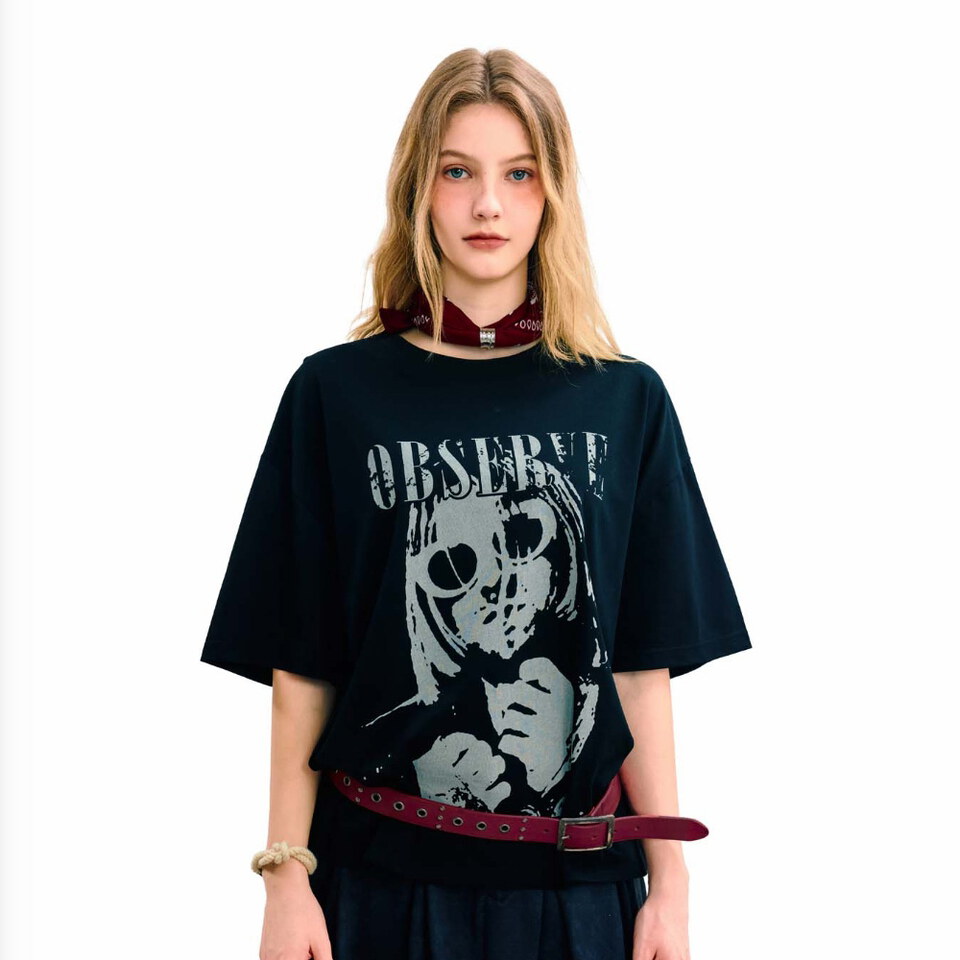 SNS0150-261 圖像短袖上衣 Oberserve Mask Graphic SS