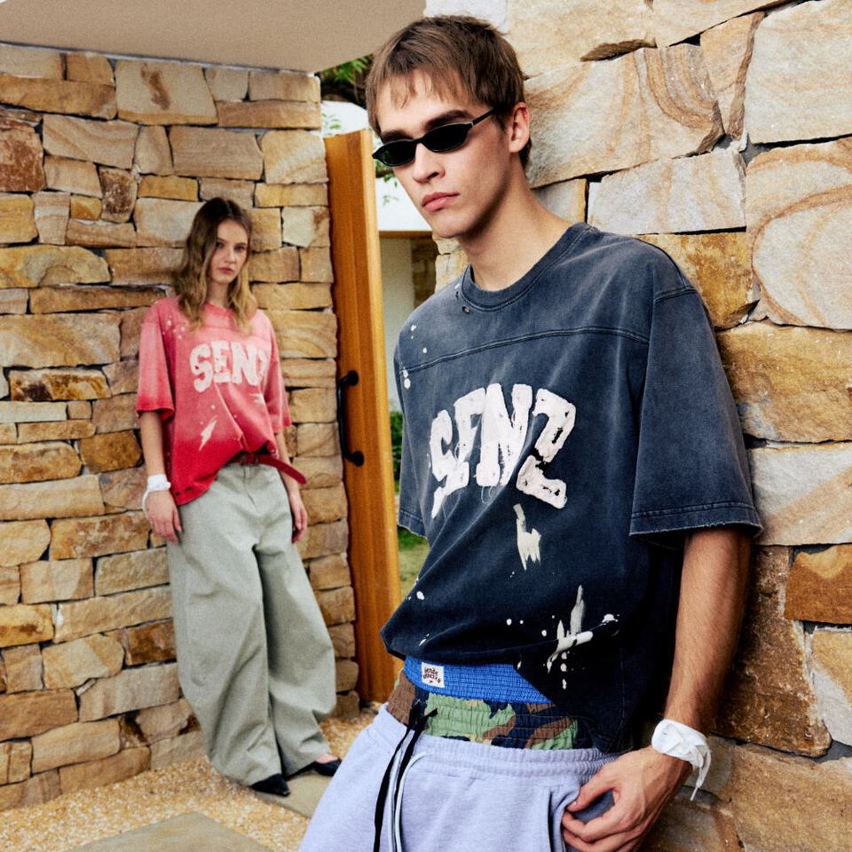 做舊短袖上衣 Drip Distressed Jersey SS