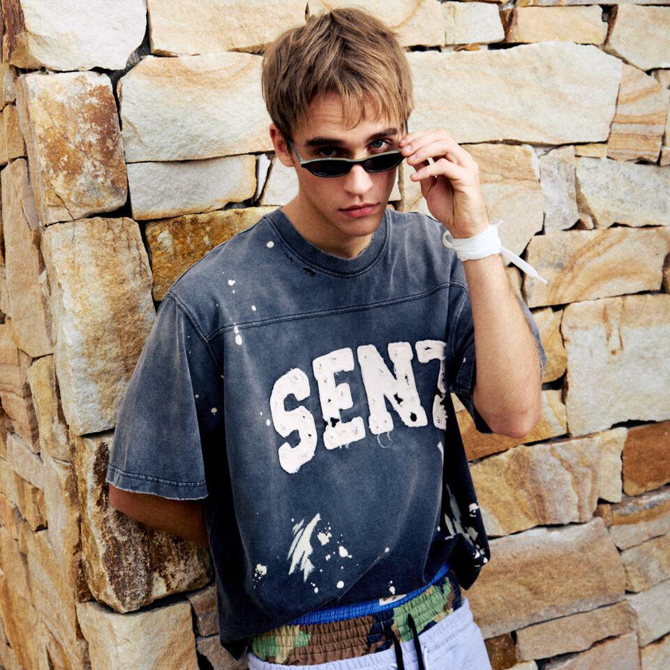 做舊短袖上衣 Drip Distressed Jersey SS