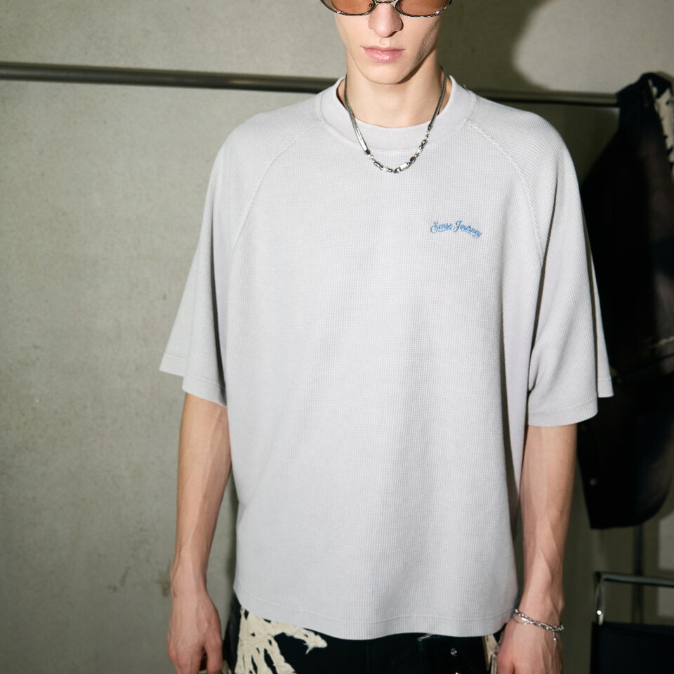 水洗華夫格短Tee Pigment Dyed Waffle Boxy Tee