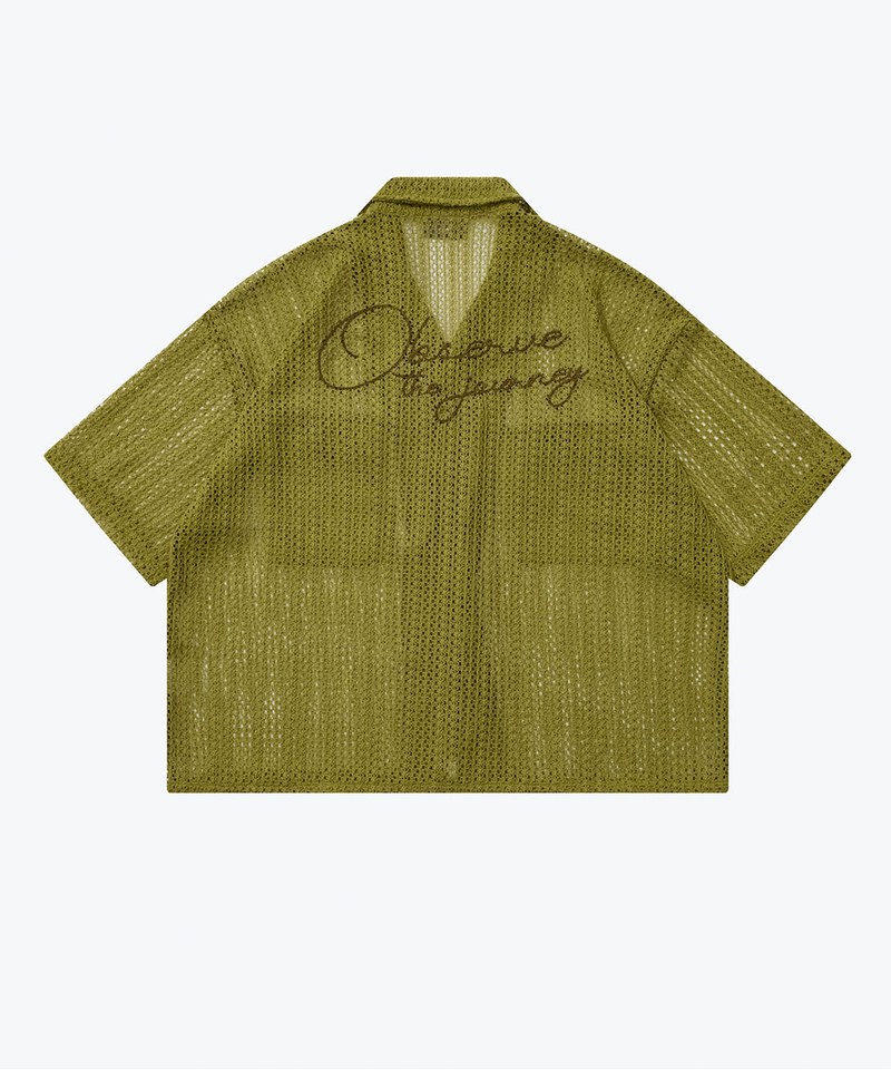 開領針織襯衫 Open Knit Collar Shirt