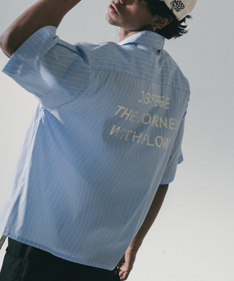 古巴領條紋襯衫 Short Cut Stripe Shirt