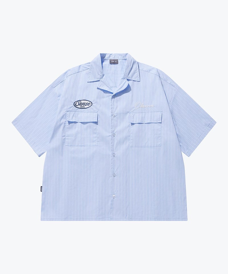 古巴領條紋襯衫 Short Cut Stripe Shirt