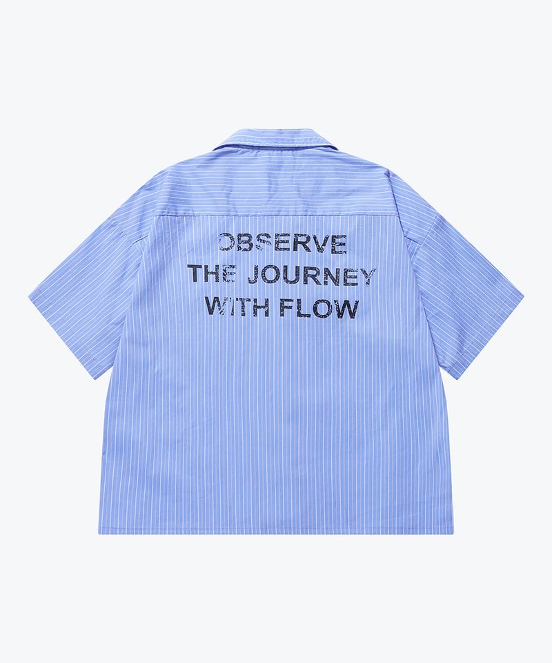 古巴領條紋襯衫 Short Cut Stripe Shirt