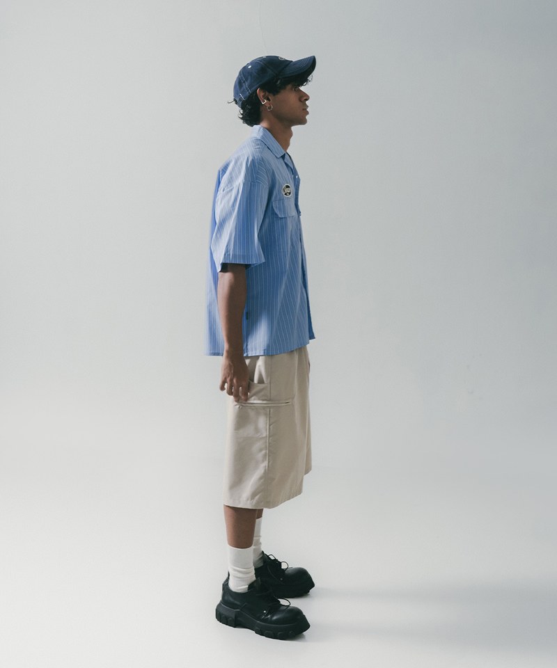 古巴領條紋襯衫 Short Cut Stripe Shirt