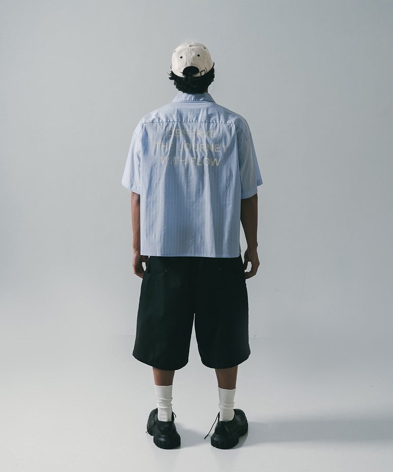古巴領條紋襯衫 Short Cut Stripe Shirt