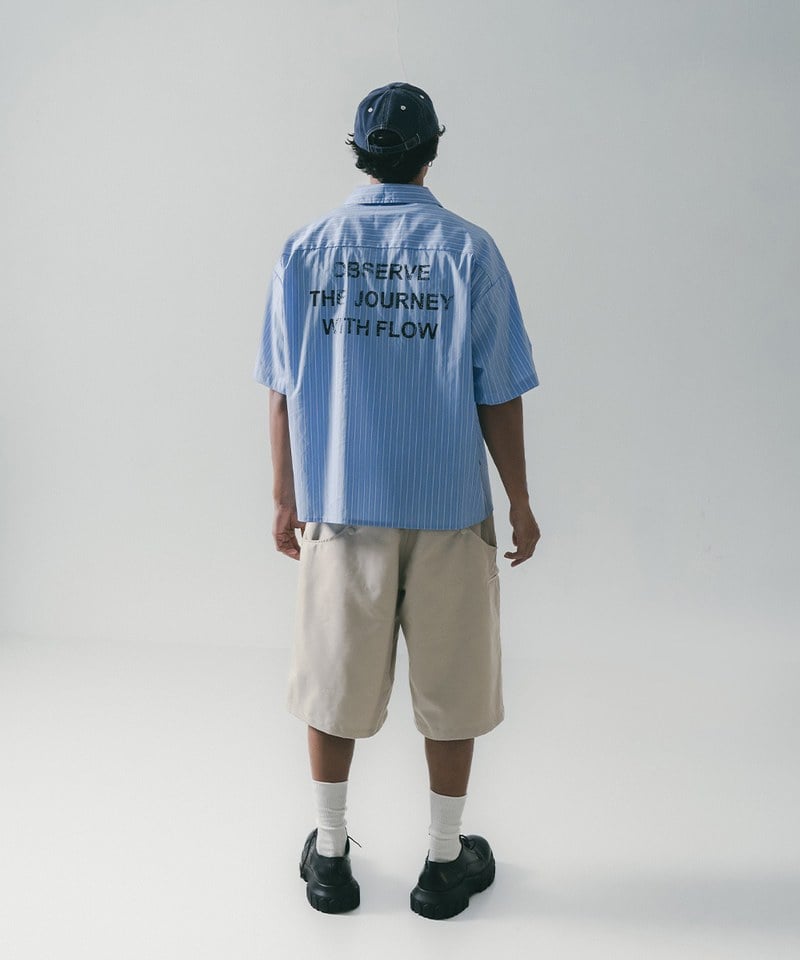 古巴領條紋襯衫 Short Cut Stripe Shirt