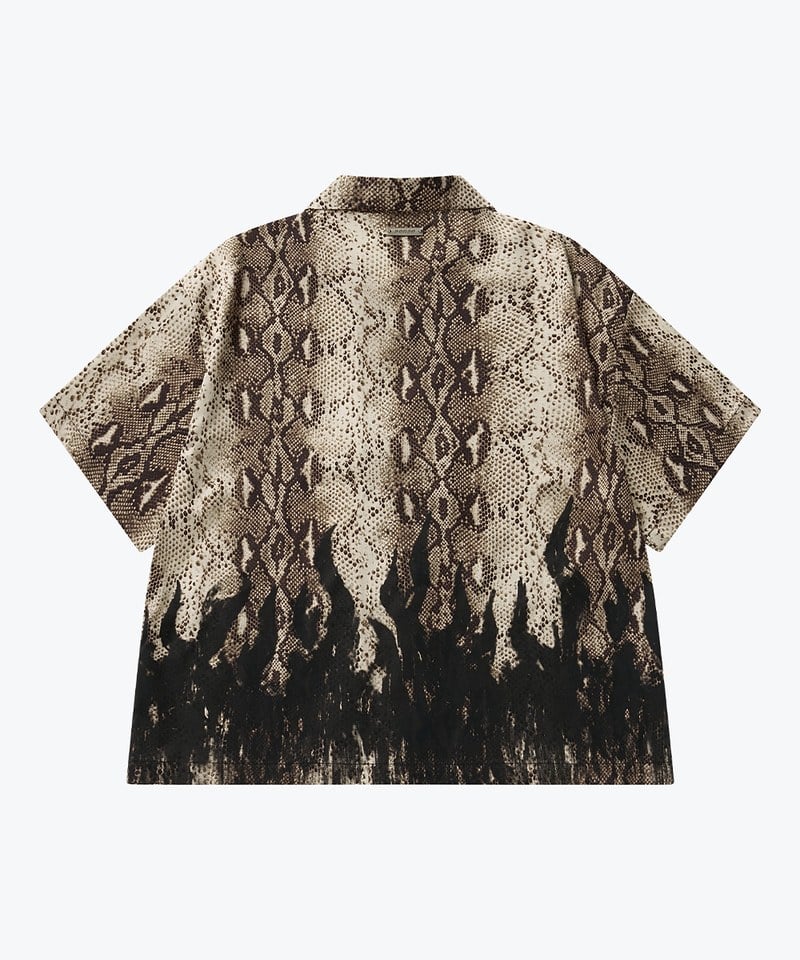 蛇紋印花襯衫 Snake Print With Flame Shirt