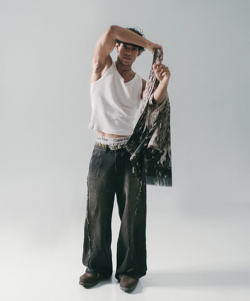 蛇紋印花襯衫 Snake Print With Flame Shirt