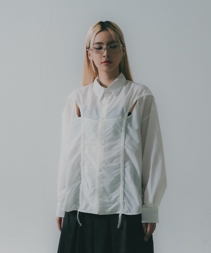 SNS0223W-251 立體剪裁襯衫 Chest Hole Oversize Shirt