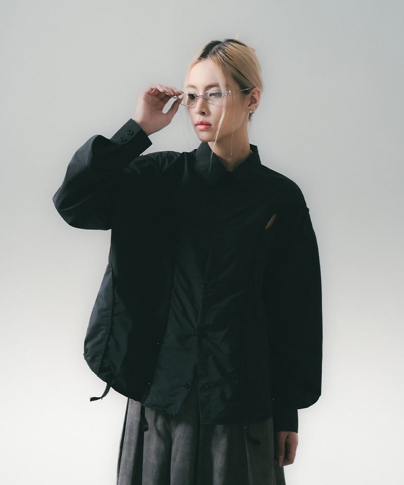 SNS0223W-251 立體剪裁襯衫 Chest Hole Oversize Shirt