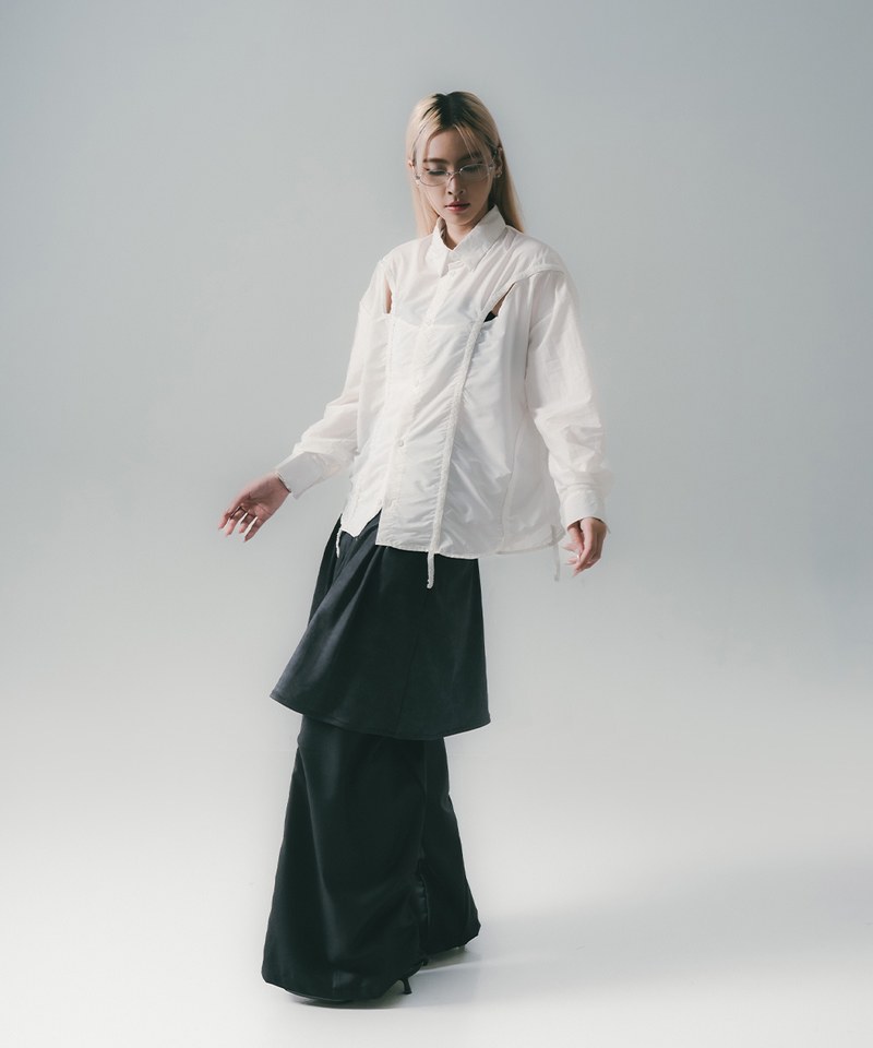 SNS0223W-251 立體剪裁襯衫 Chest Hole Oversize Shirt