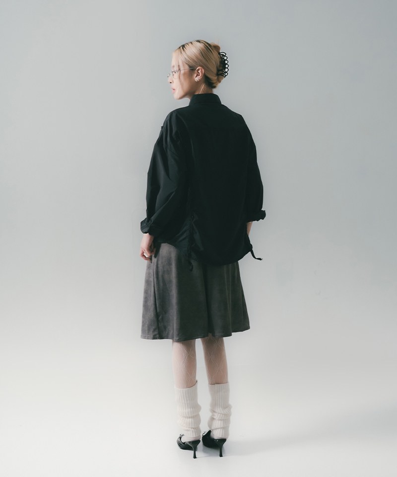 SNS0223W-251 立體剪裁襯衫 Chest Hole Oversize Shirt