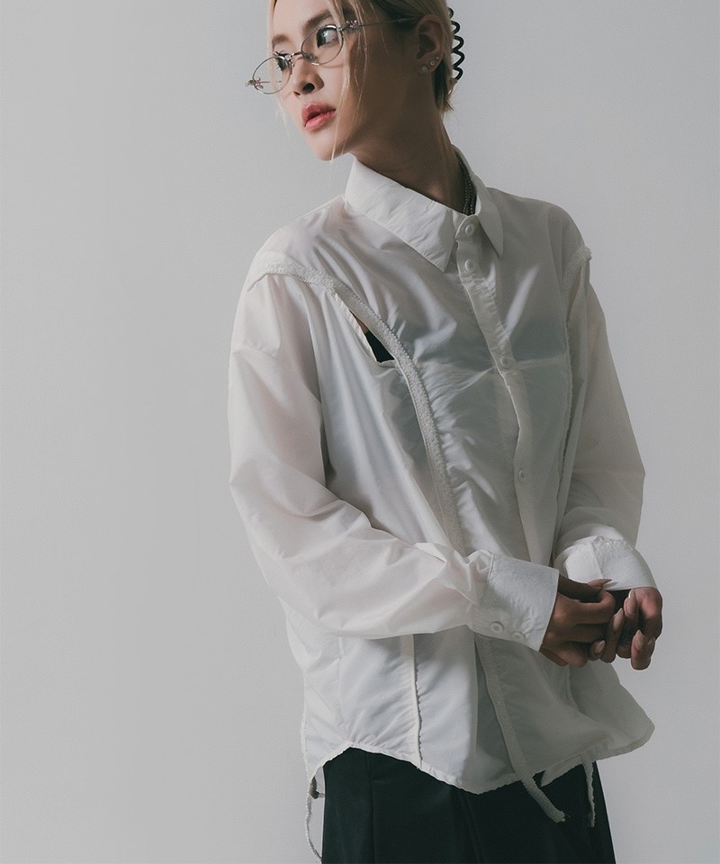 SNS0223W-251 立體剪裁襯衫 Chest Hole Oversize Shirt