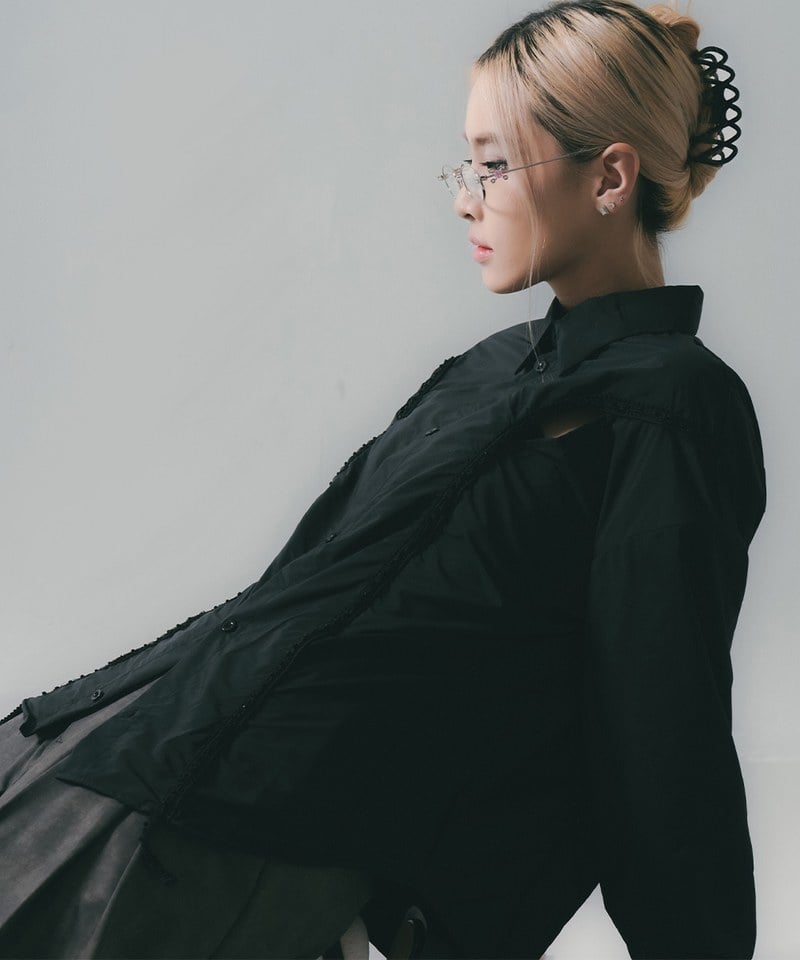 SNS0223W-251 立體剪裁襯衫 Chest Hole Oversize Shirt