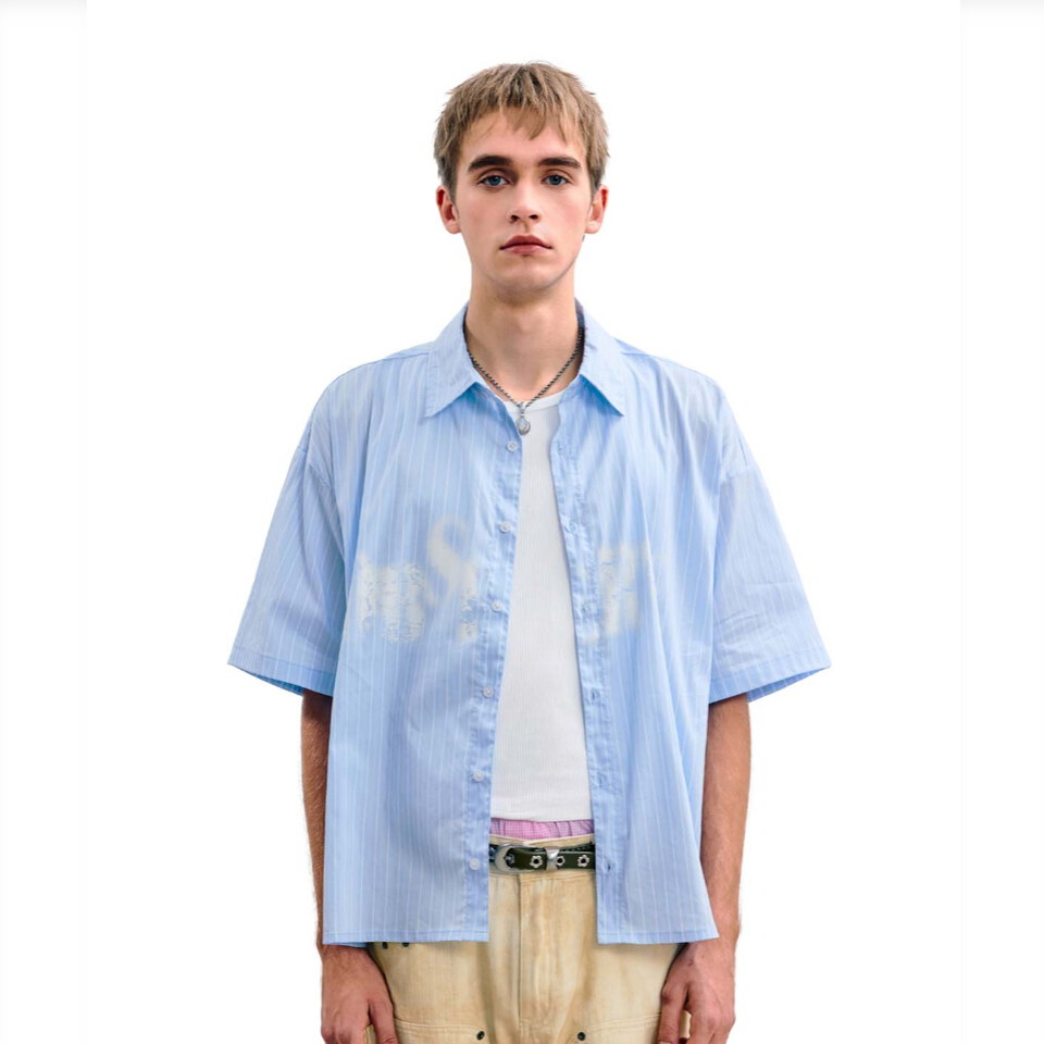 SNS0226-261 條紋噴染襯衫 Stripe Spray Shirt