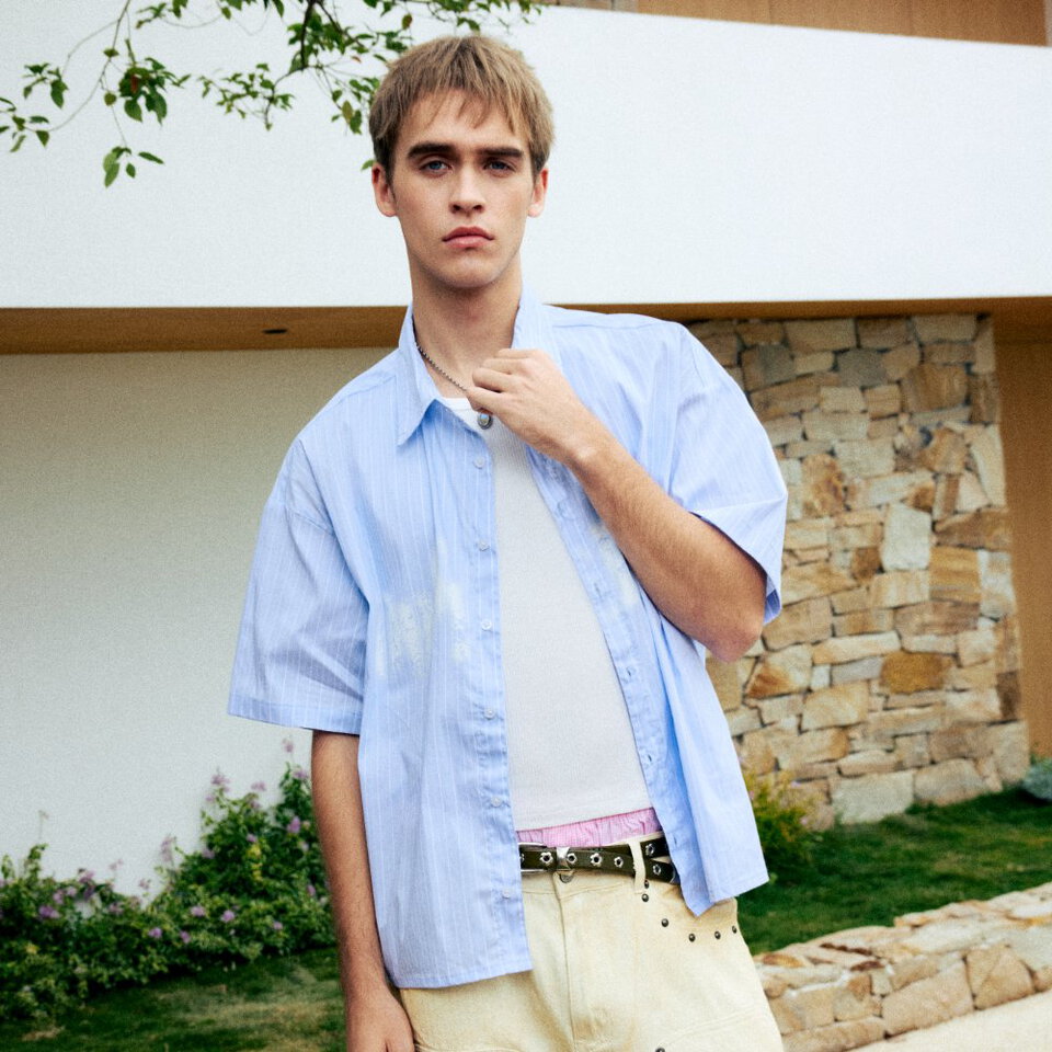 條紋噴染襯衫 Stripe Spray Shirt