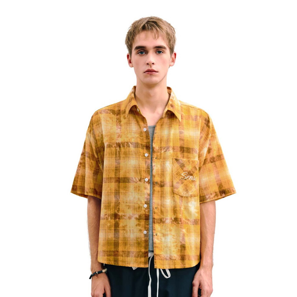 SNS0227-261 寬版水洗襯衫 Boxy Washed Clreck Shirt