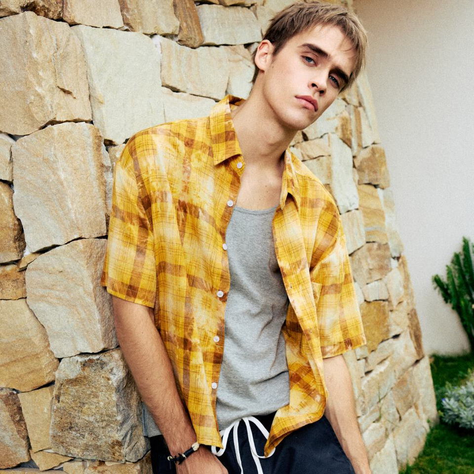 寬版水洗襯衫 Boxy Washed Clreck Shirt