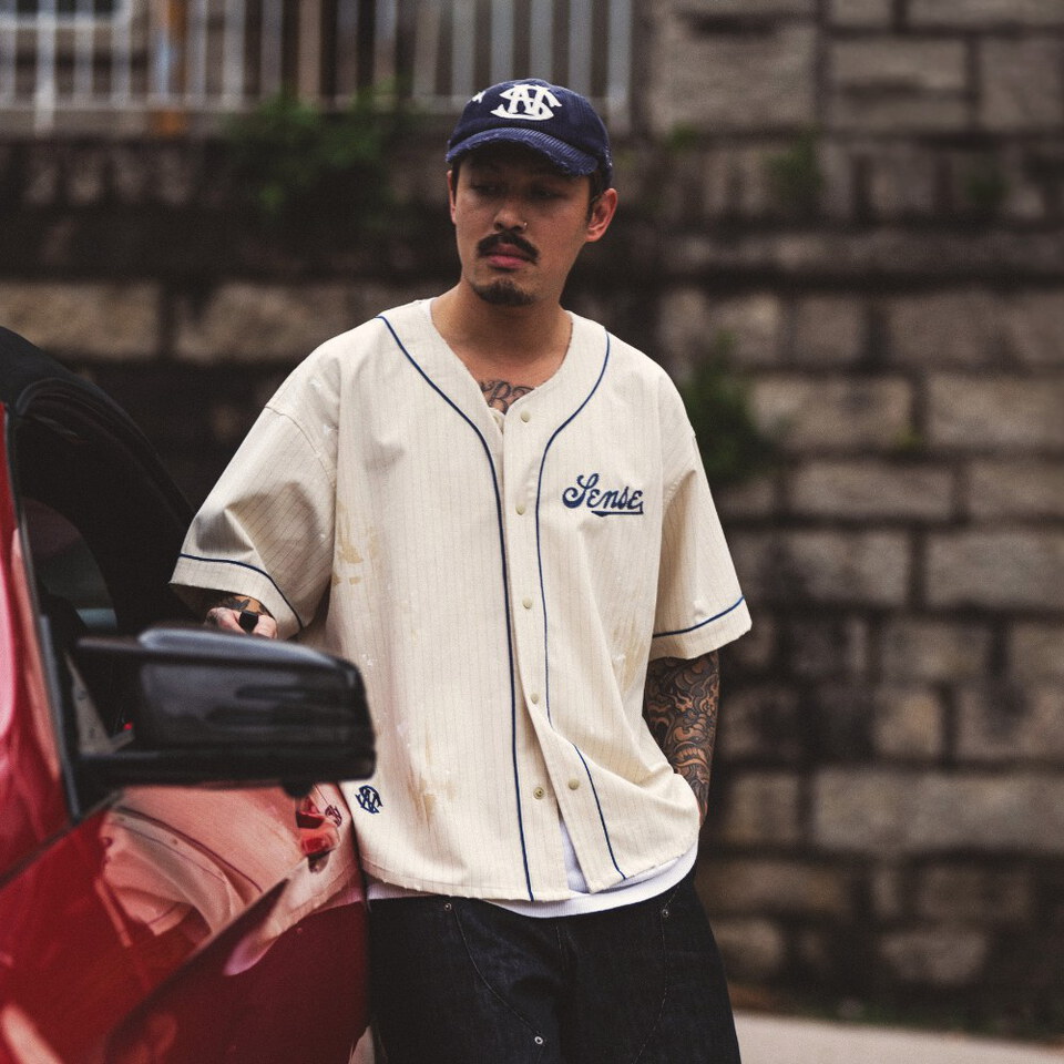 sense x Katol 聯名棒球衫 Chain-Stitch Baseball Jersey