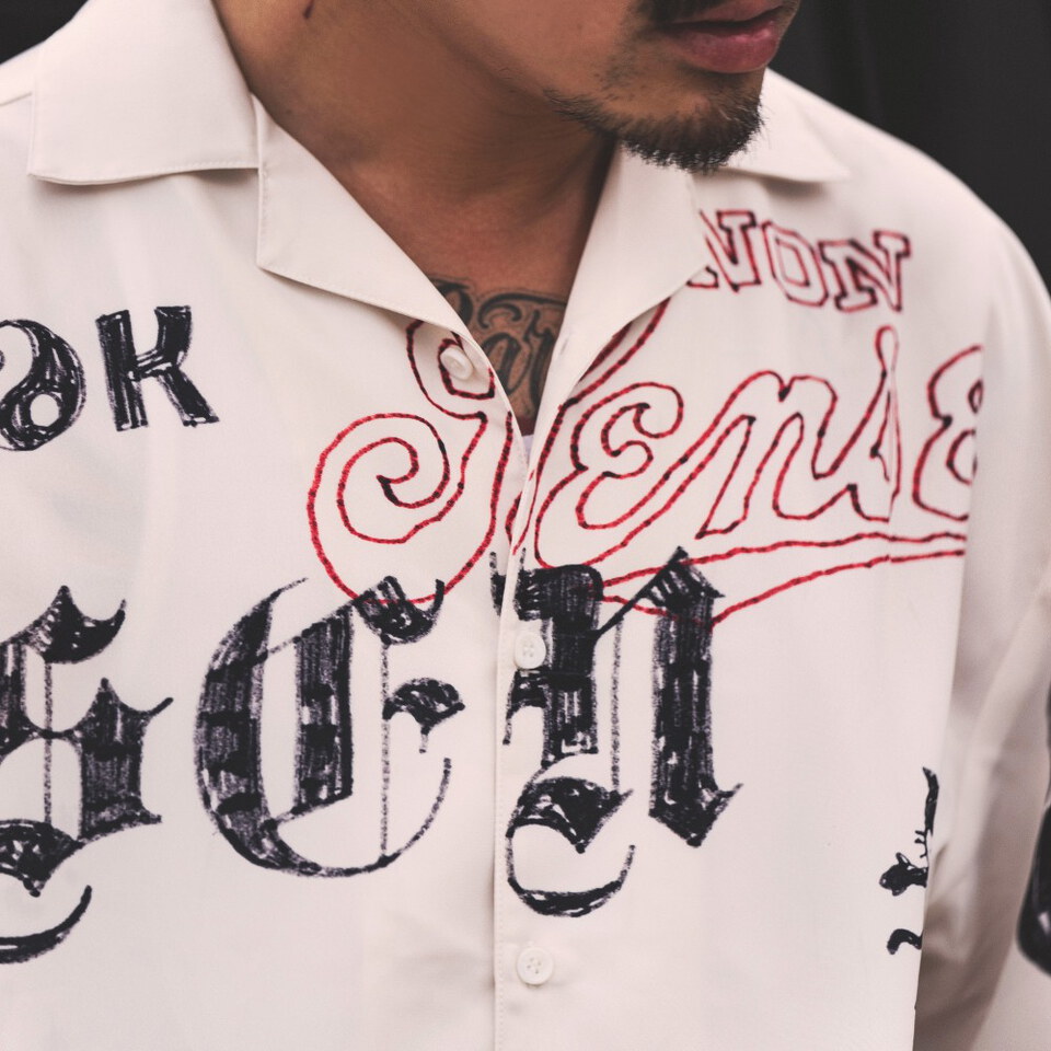 sense x Katol 聯名塗鴉襯衫 Graffiti Sketch Camp Shirt