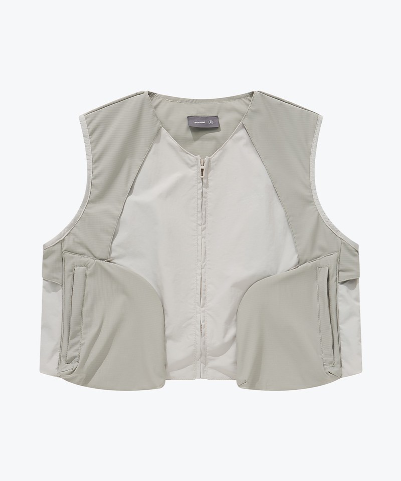 SNS0510W-251 防潑水短版背心 Paneled Dart Vest