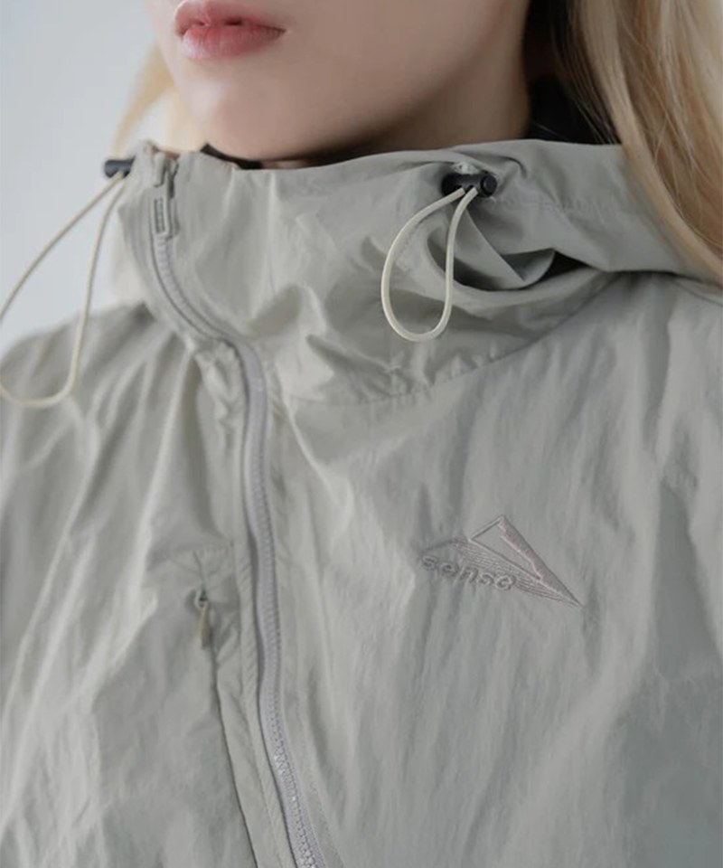 連帽背心外套 Diagonal Zipper Vest