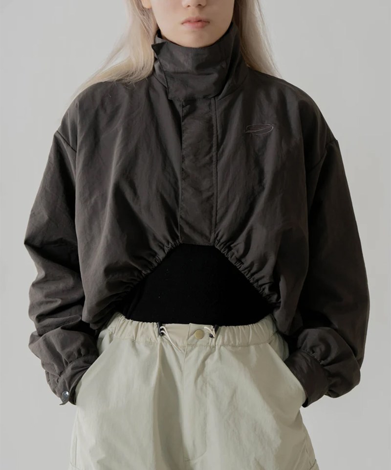 短版高領夾克 Sporty Turtleneck Elastic Jacket