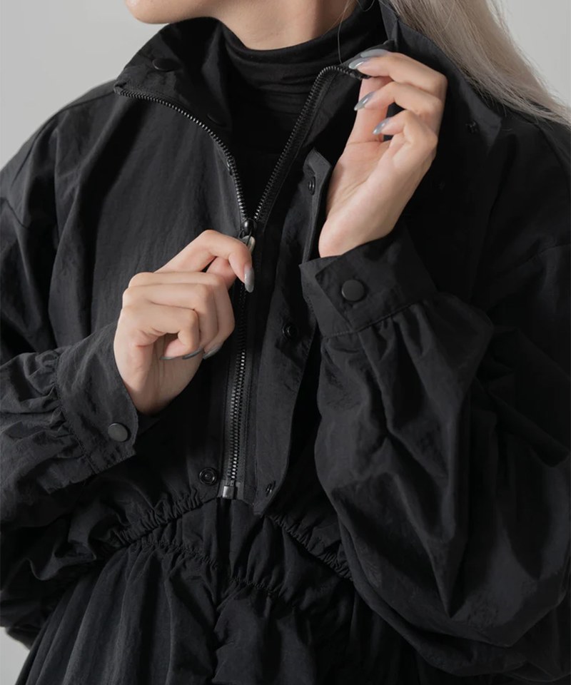 短版高領夾克 Sporty Turtleneck Elastic Jacket