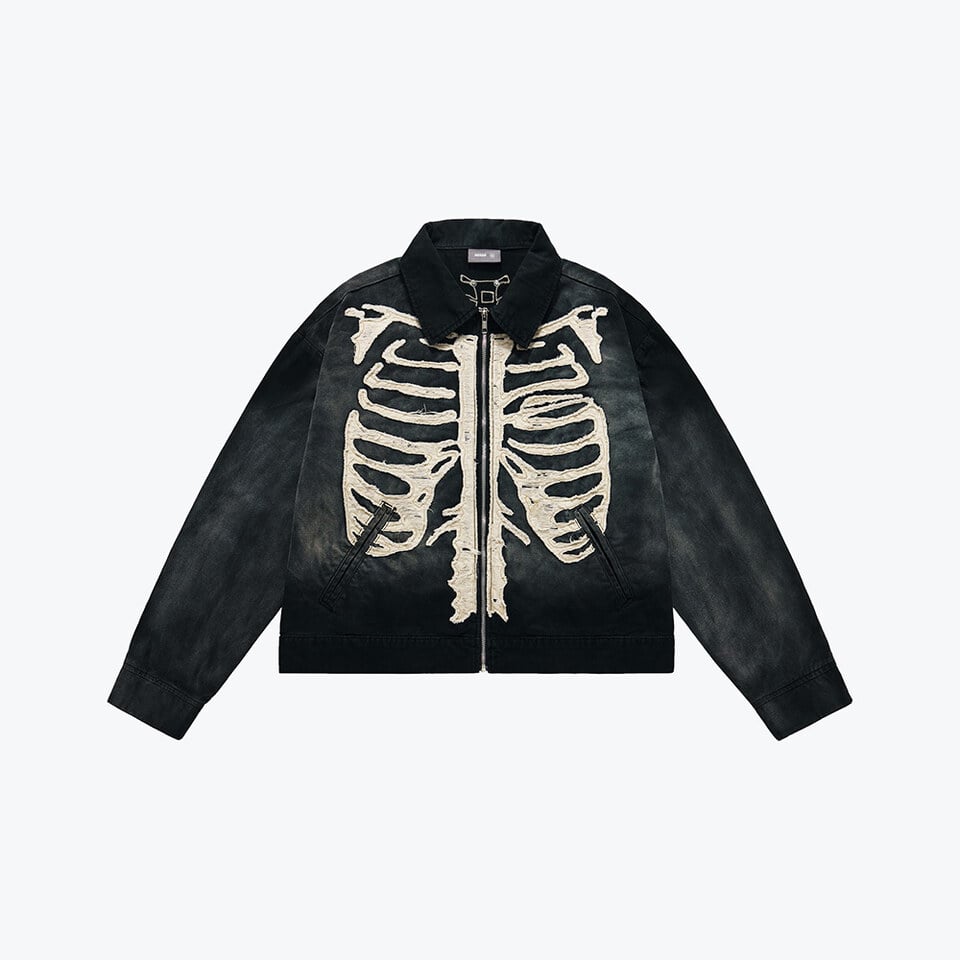 SNS1119-252 骨骼拼布外套 Bone Patch Sulfur Dye Jacket