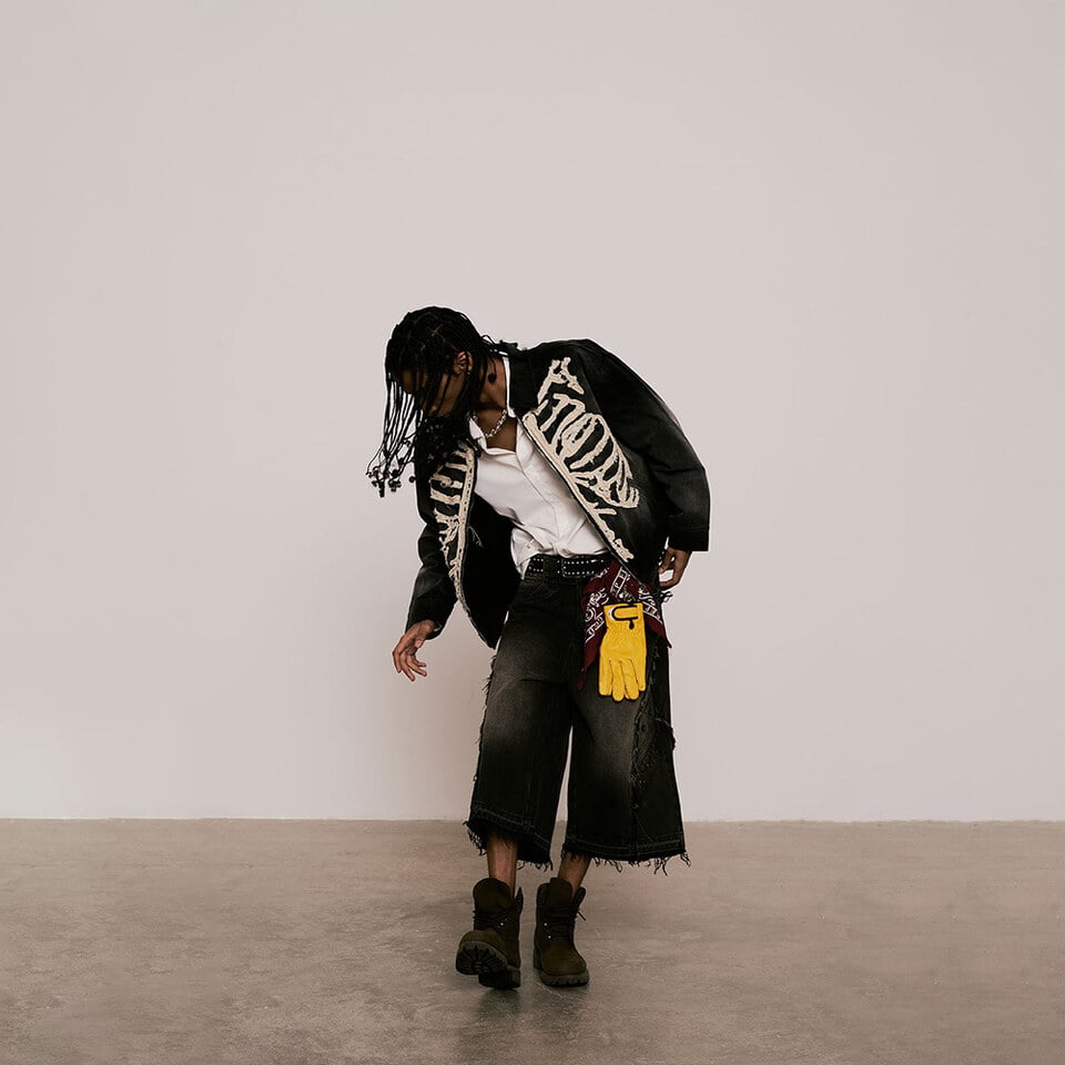 SNS1119-252 骨骼拼布外套 Bone Patch Sulfur Dye Jacket