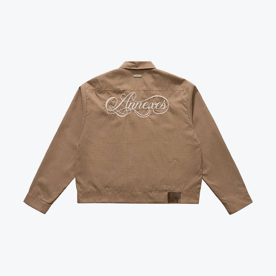 刺繡格紋外套 Embroidered Plaid Jacket