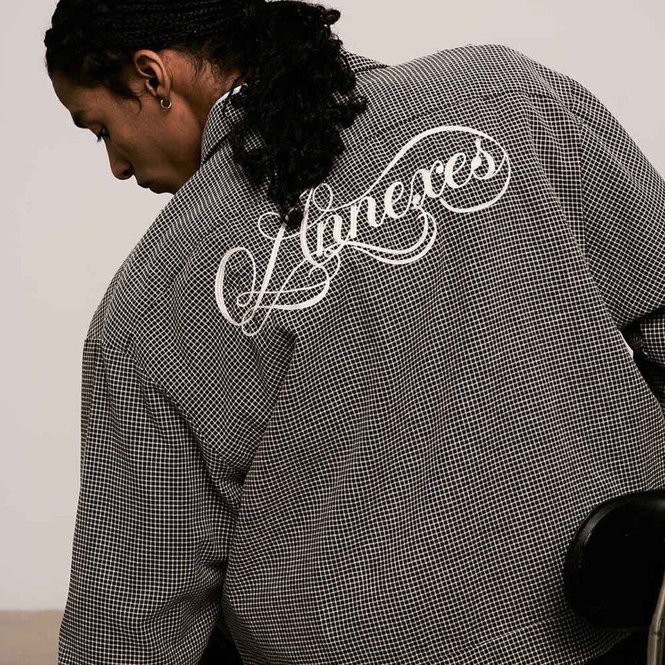 SNS1120-252 刺繡格紋外套 Embroidered Plaid Jacket