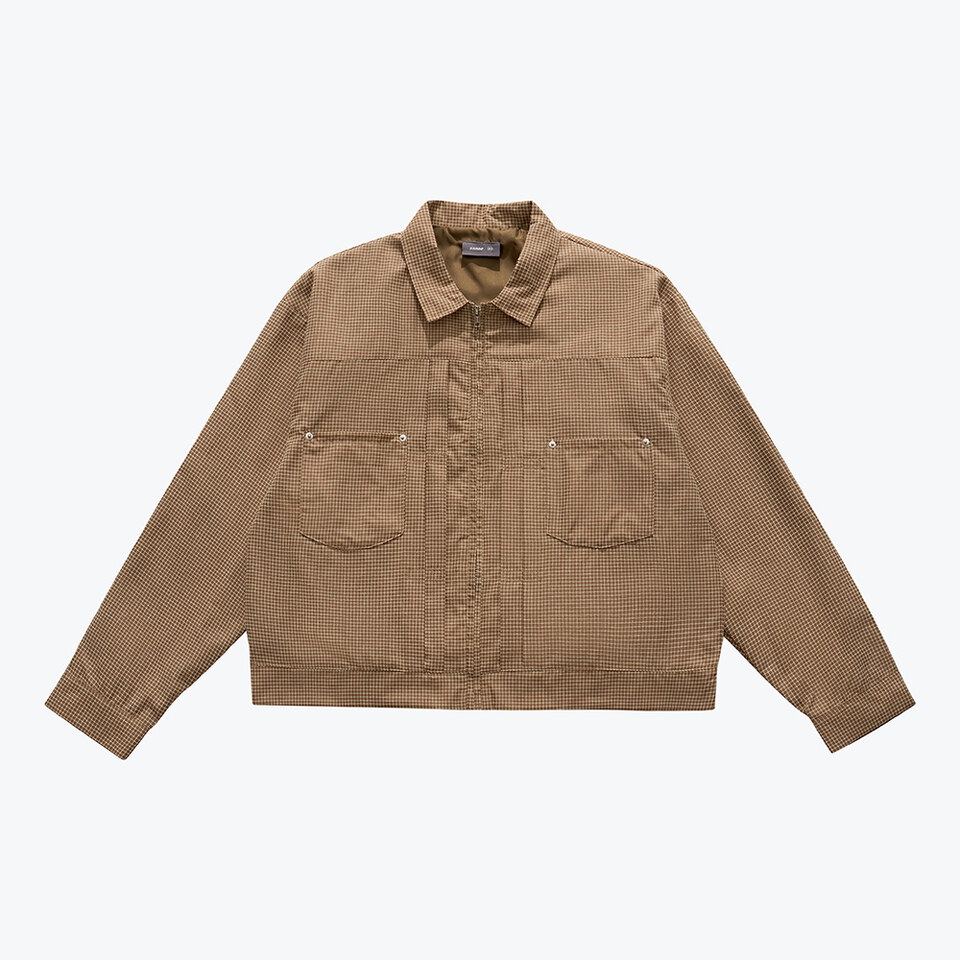 SNS1120-252 刺繡格紋外套 Embroidered Plaid Jacket