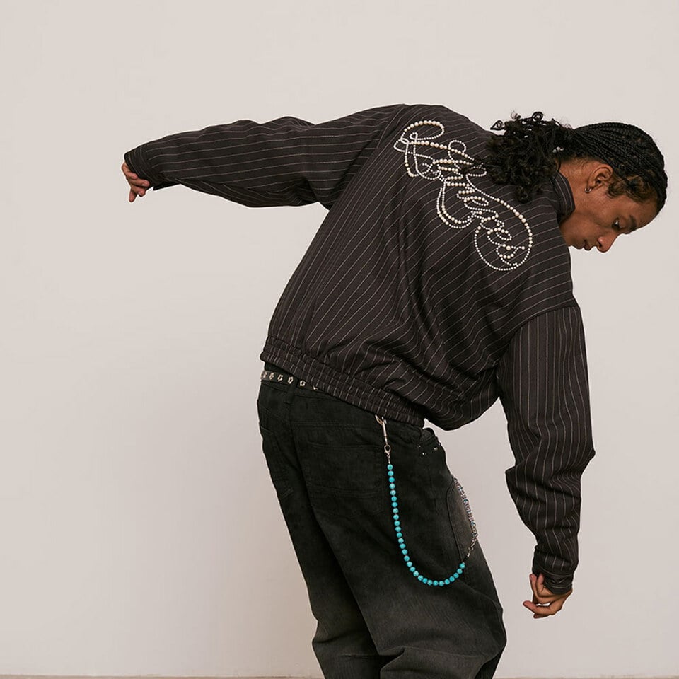 SNS1121-252 光澤條紋外套 Pearl Striped Jacket