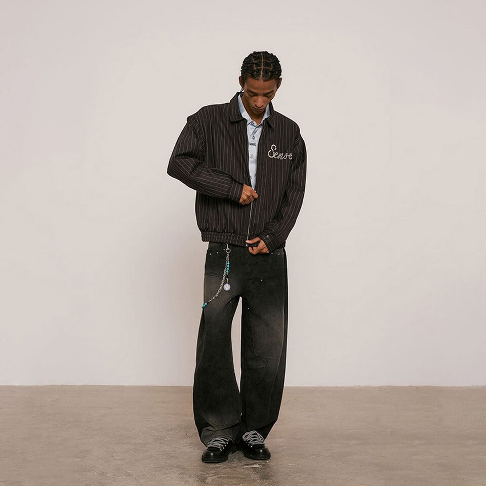 SNS1121-252 光澤條紋外套 Pearl Striped Jacket