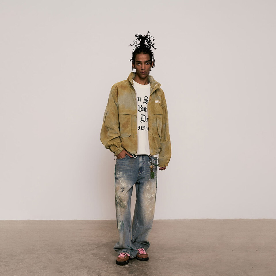 SNS1122-252 波紋染風衣外套 Wave Dye Trench Jacket