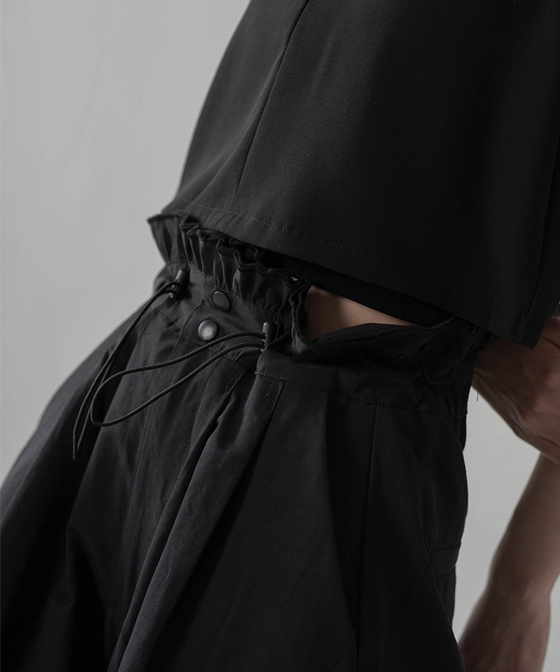 傘形抽繩長褲 Waffle High Waist Pants
