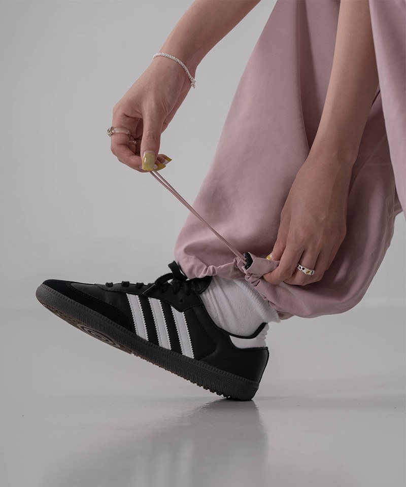 抽繩工裝褲 Wide Cut Cargo Pants Pink