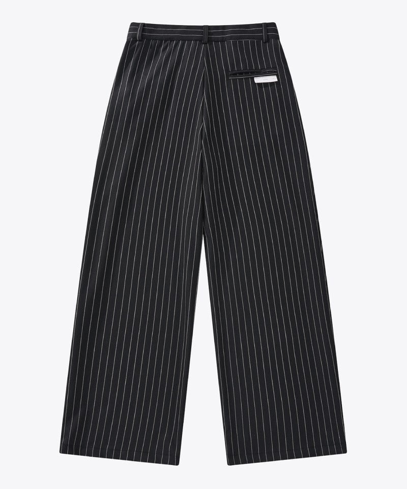 條紋西裝褲 Pleated Wide Leg Stripe Trousers