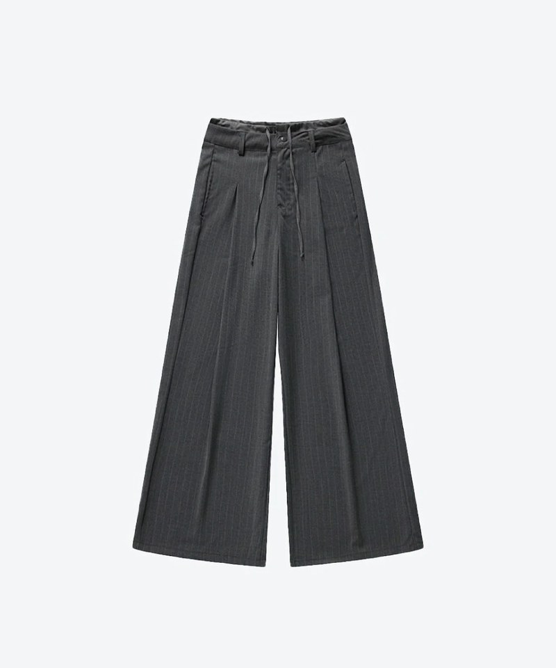 SNS1619W-252 條紋直筒長褲 Double Layer Straight Trousers