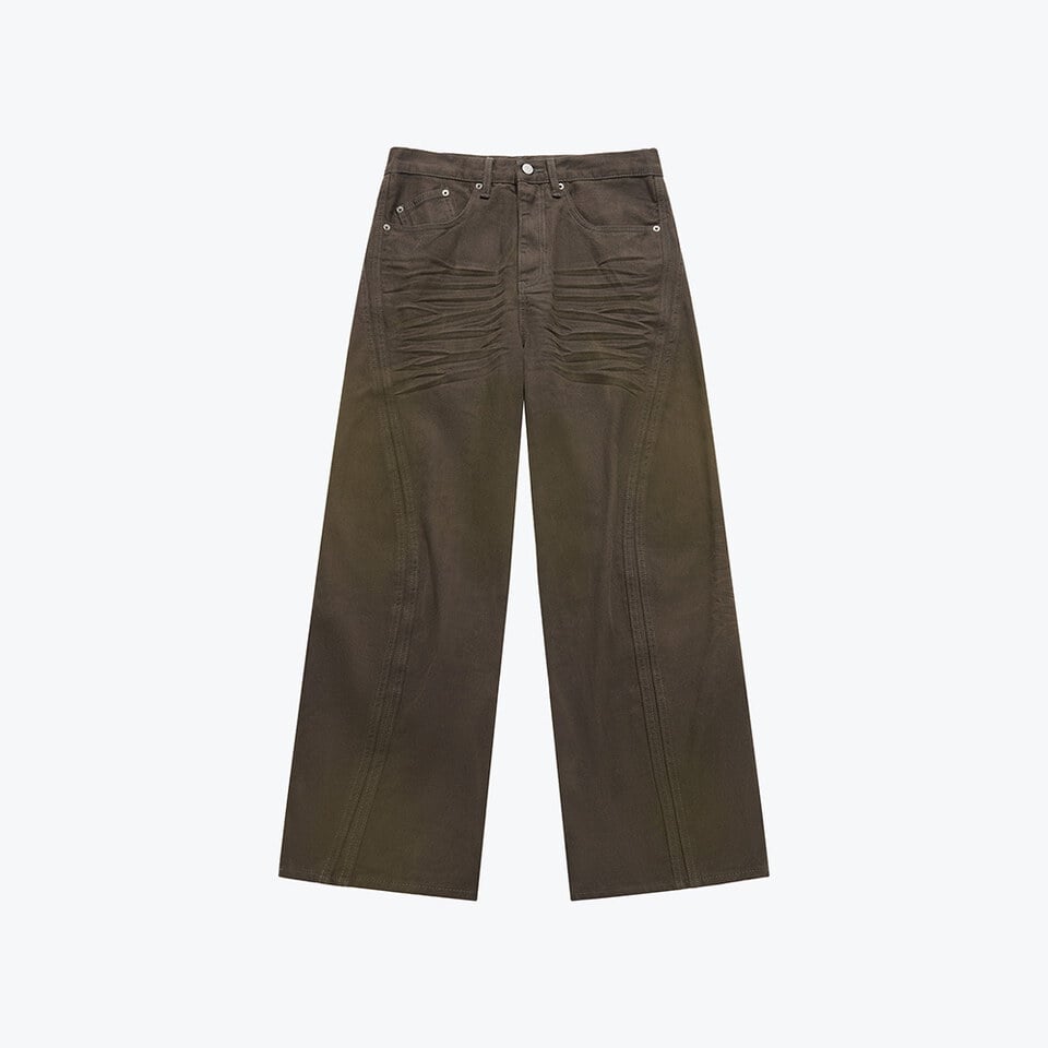 SNS1624-252 水洗弧形褲 Dark Wash Curved Pants