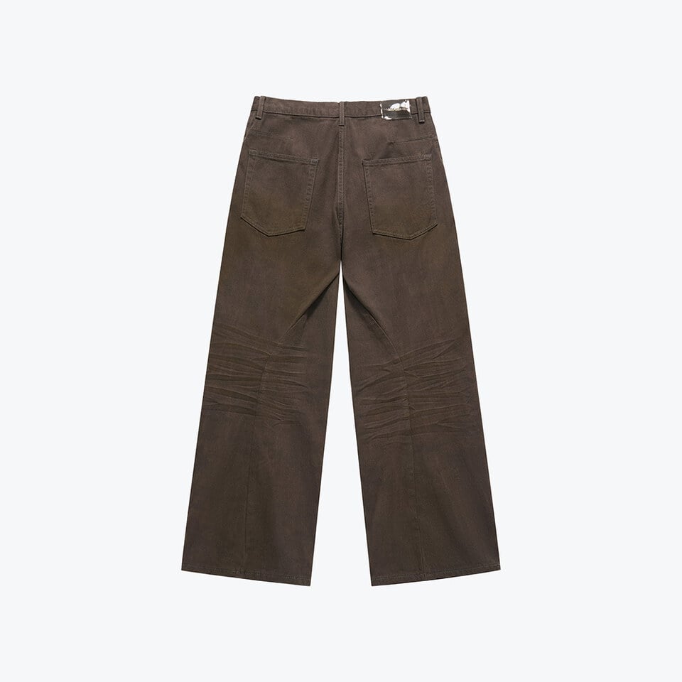 SNS1624-252 水洗弧形褲 Dark Wash Curved Pants